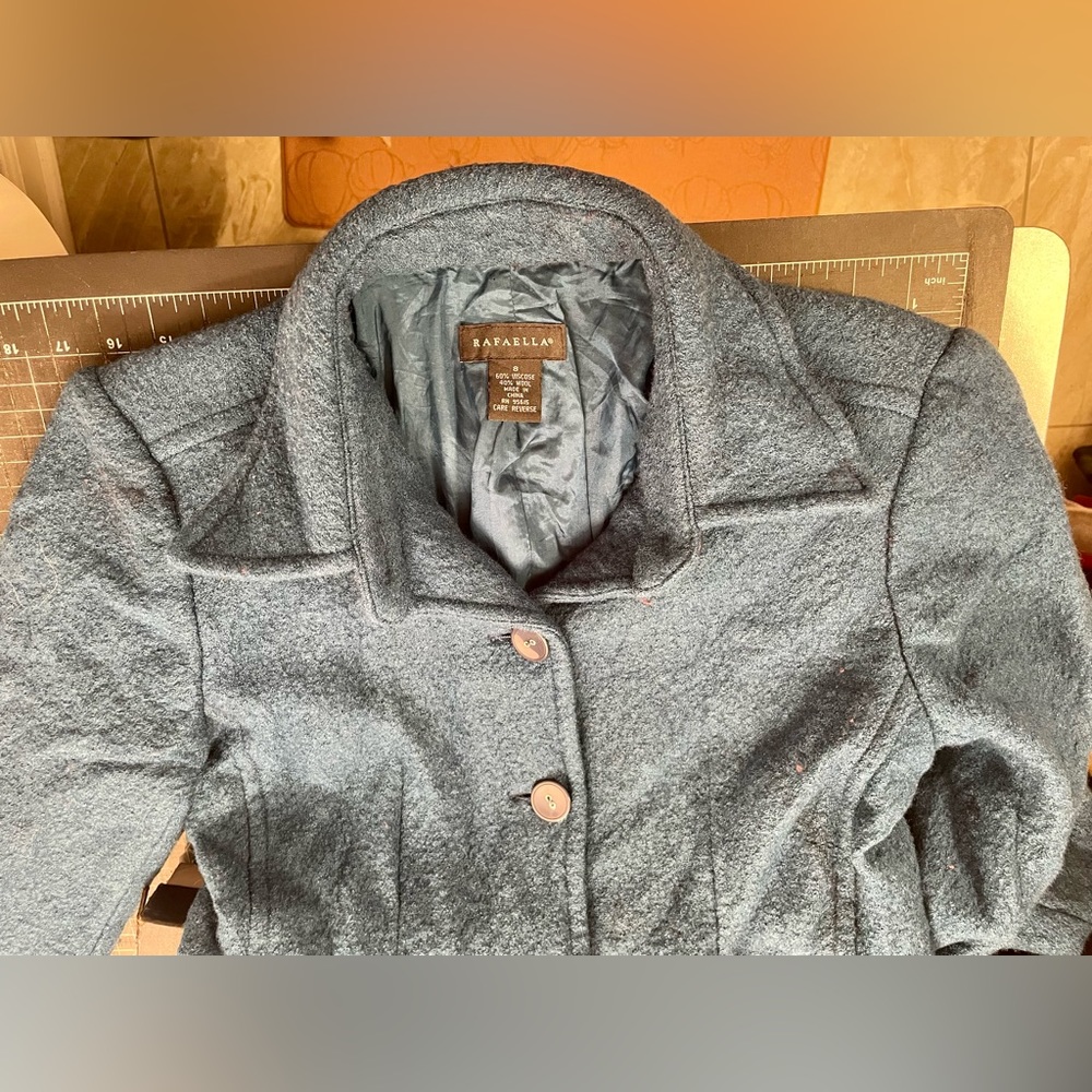 Blue wool jacket - Picture 5 of 5
